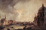 Canaletto Famous Paintings - Entrance to the Grand Canal Looking East
